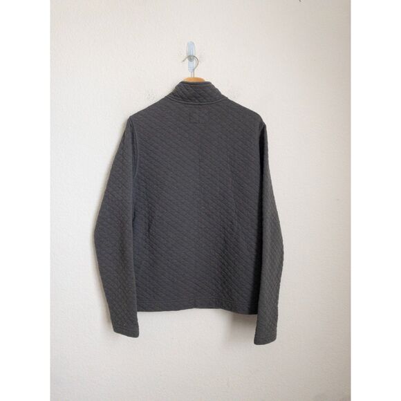 Billy Reid Diamond Quilt Half Zip in medium grey size M - Picture 2 of 7